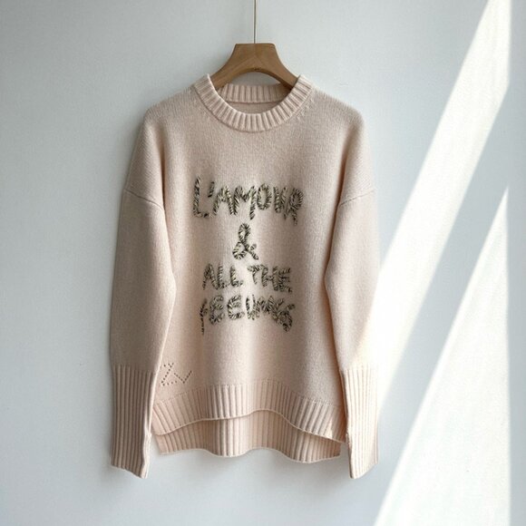 Zadig & Voltaire 3D Lettering Cashmere Sweater - Picture 1 of 6